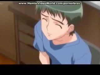 Anime tiener schoolmeisje sets omhoog plezier neuken in bed