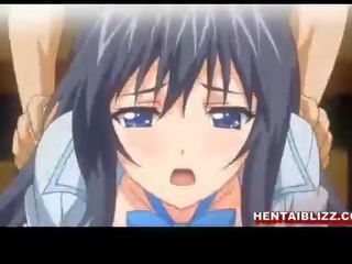 Japonská coed anime gangbang a creampie